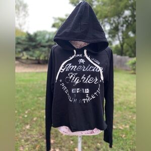 American Fighter Cropped Sweatshirt NWOT (read description runs small)